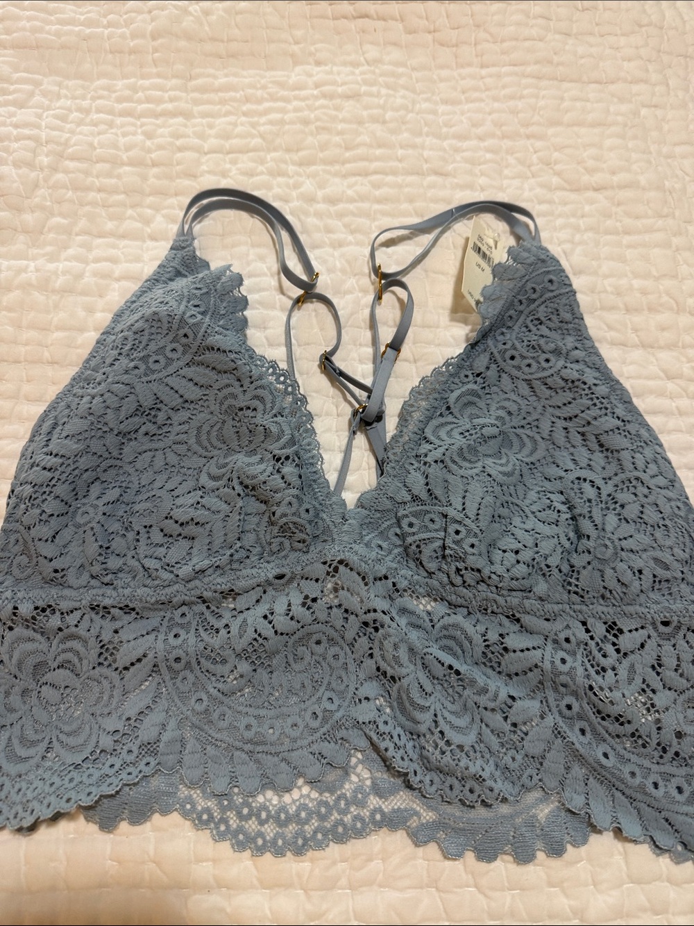 NWT Aerie Lace Bralette in Dusty Blue - Women Intimates - Picture 2 of 4